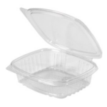 Récipient en PET transparent refermable pour charcuterie, 8 oz (200 par carton)