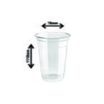 Verre en plastique PET 10 oz - 78 mm (1 000 pièces par carton)
