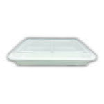 Contenant Deli Blanc Rectangle 58 oz Combo (150/caisse)