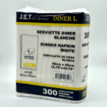 Serviettes de table blanches (10 x 300 / caisse)