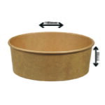 Bol Carton Kraft 44oz - 185mm (300/caisse)