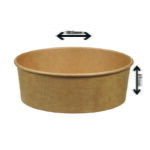 Bol Carton Kraft 34 oz Squat - 165mm (300/caisse)