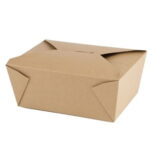 Boîte à emporter en carton kraft n° 4 (40 pièces par carton)